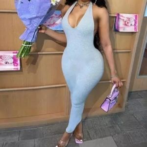 Black and gray halter dress